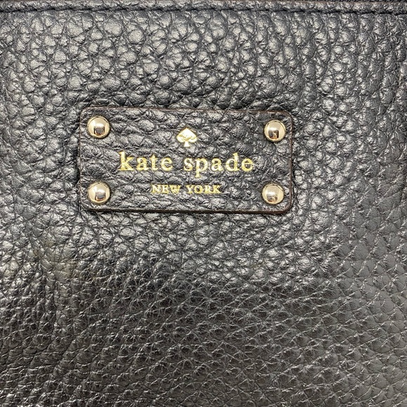 Kate Spade Black Leather Wellesley Rachelle Satchel - Picture 4 of 17